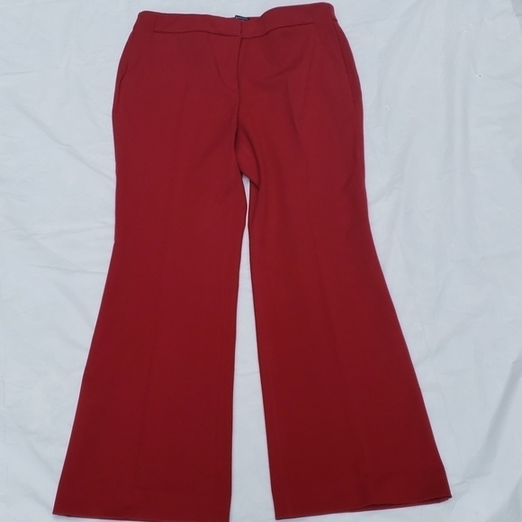 CHICO'S 1P Flare Career Dress Pants Cranberry EUC - Picture 3 of 15